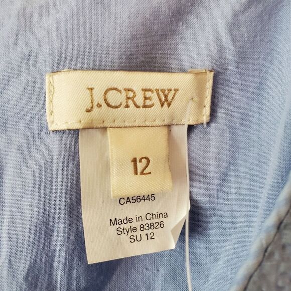 J. Crew Blue Scoop Neck Sleeveless Sundress - Picture 5 of 7